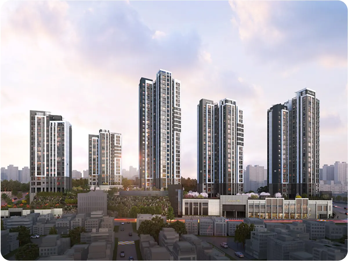 해링턴플레이스 오룡역 아파트 조감도