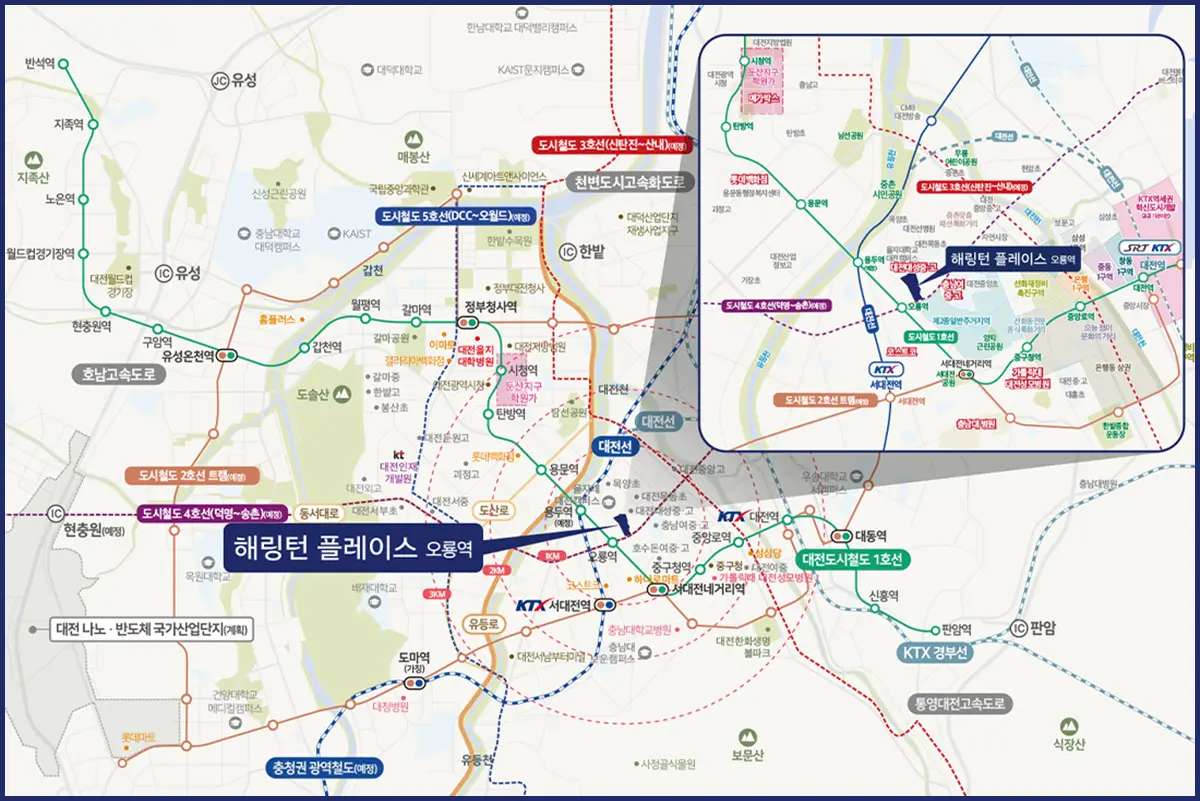 용두동 주요생활시설 위치지도